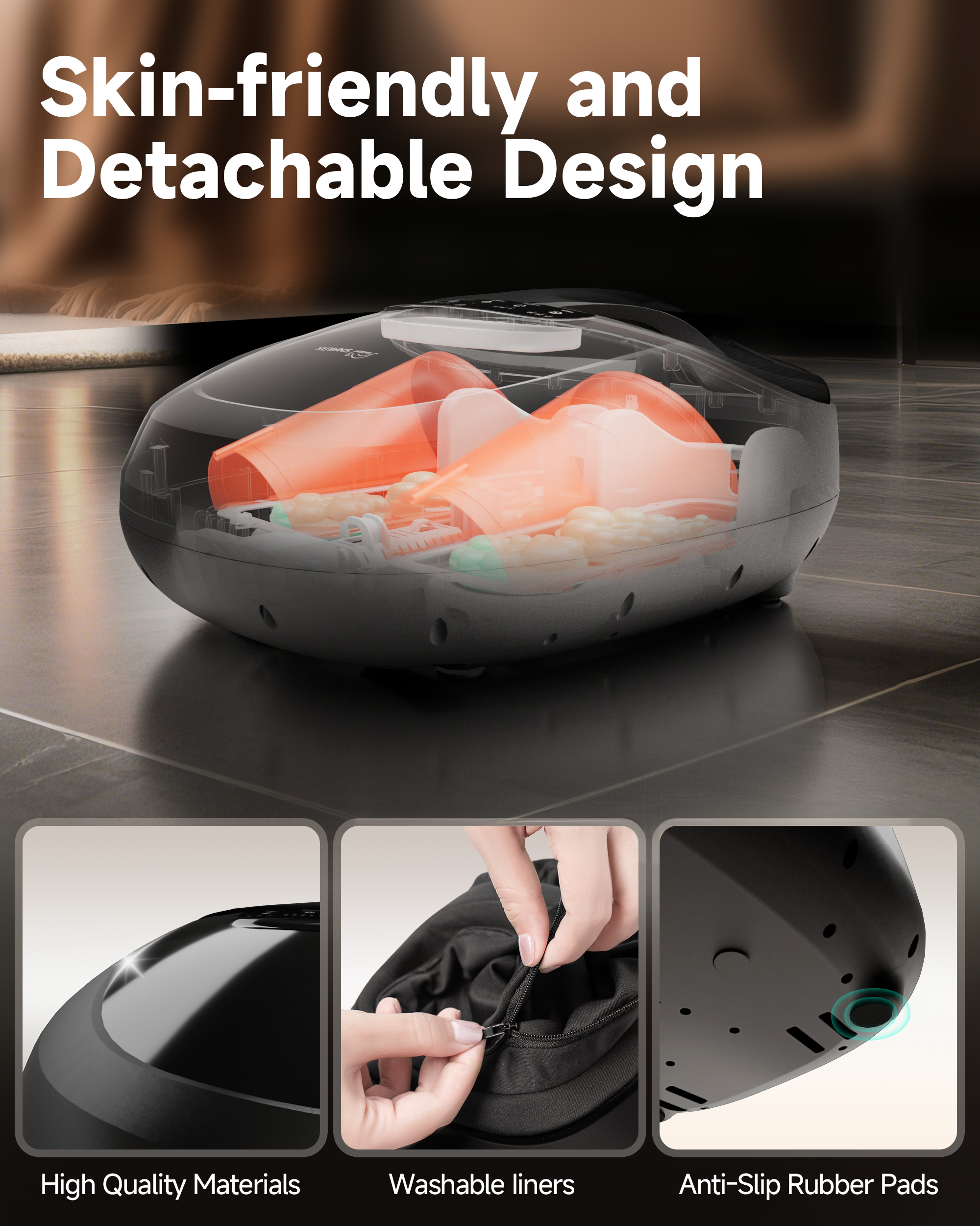Shiatsu Foot Massager Plantar Fasciitis Neuropathy, Kneading with Remote Control