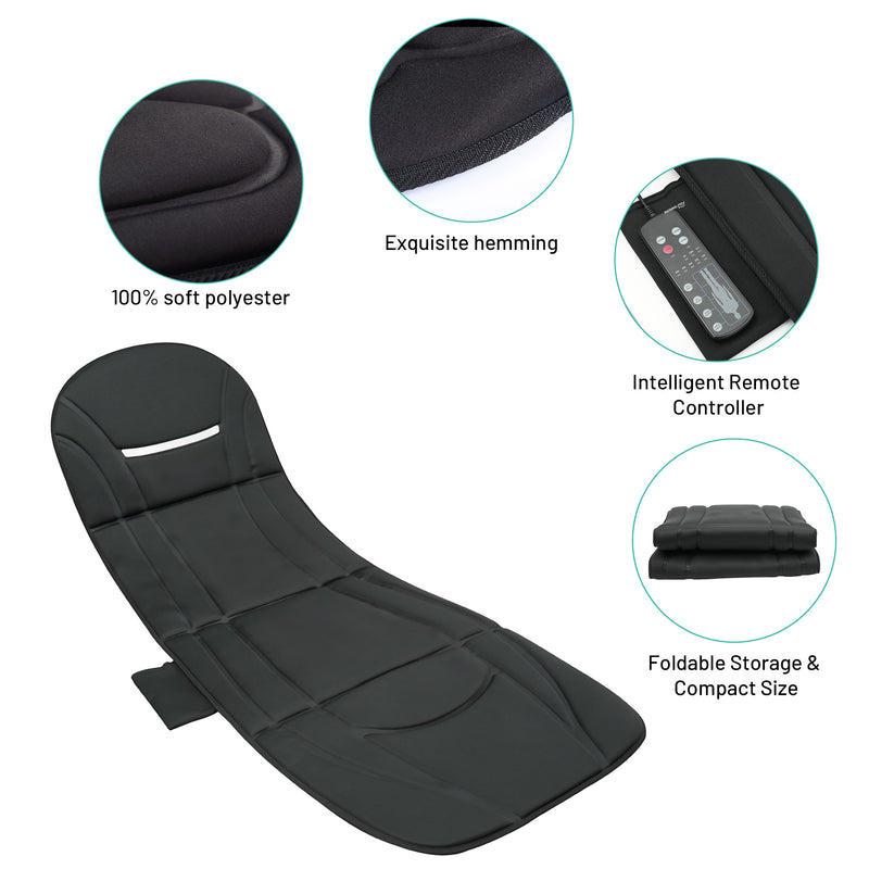 Full Body Massager Mat with 10 Vibration Motors & 4 Therapy Heating Pad - 339