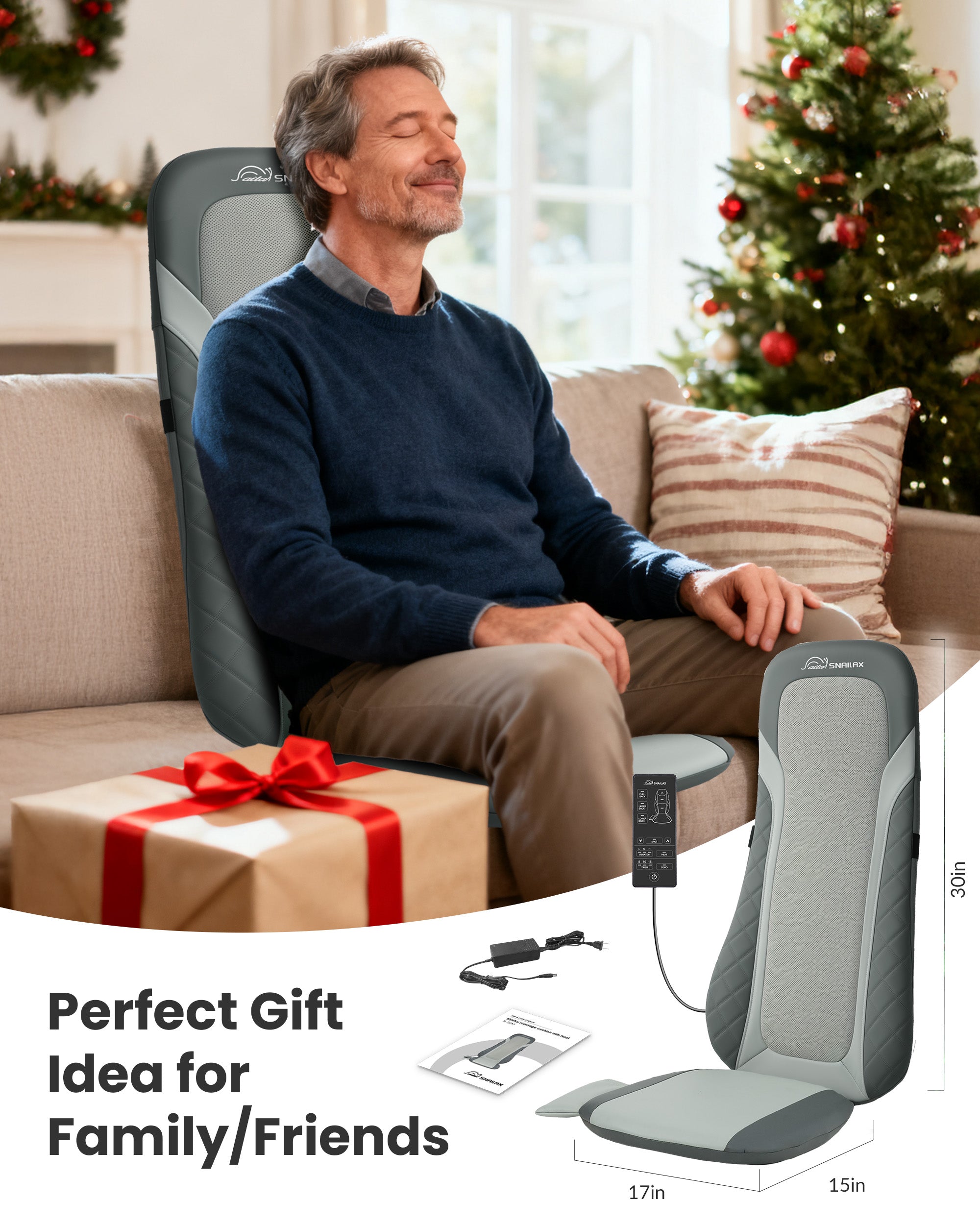 Shiatsu Back Massager, Longer Massage Chair Pad