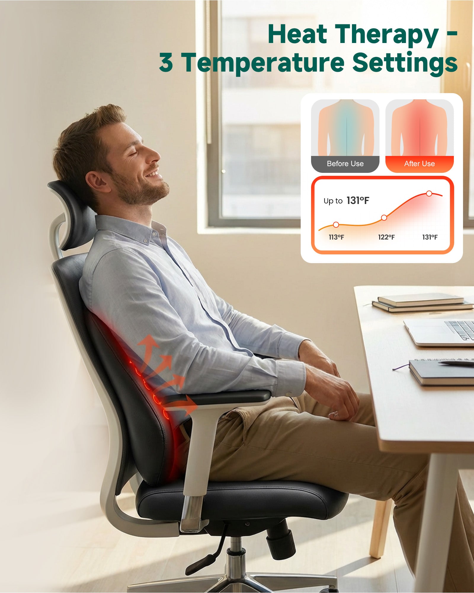 Neck & Back Massager with Heat, 4D Deep Kneading Shiatsu 8 Massage Nodes