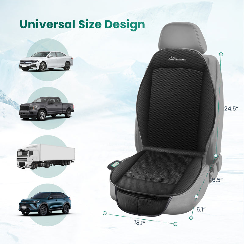 Snailax Cooling Car Seat Cover for Car with 3 Adjustable Cooling Air Speeds, Universal Fit for Most Cars, SUV, Truck, USB Charging - SL-278