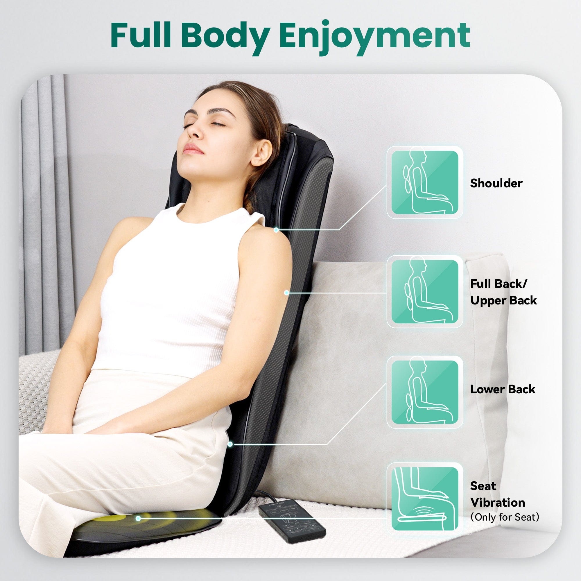 Snailax Back Massager Snailax Upgraded Deep Kneading Shiatsu Back Massager with Heat with Adjustable Intensity - 220
