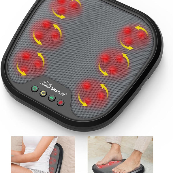 Shiatsu Foot Massager with Heat - 2-in-1 Foot & Back Pain Relief