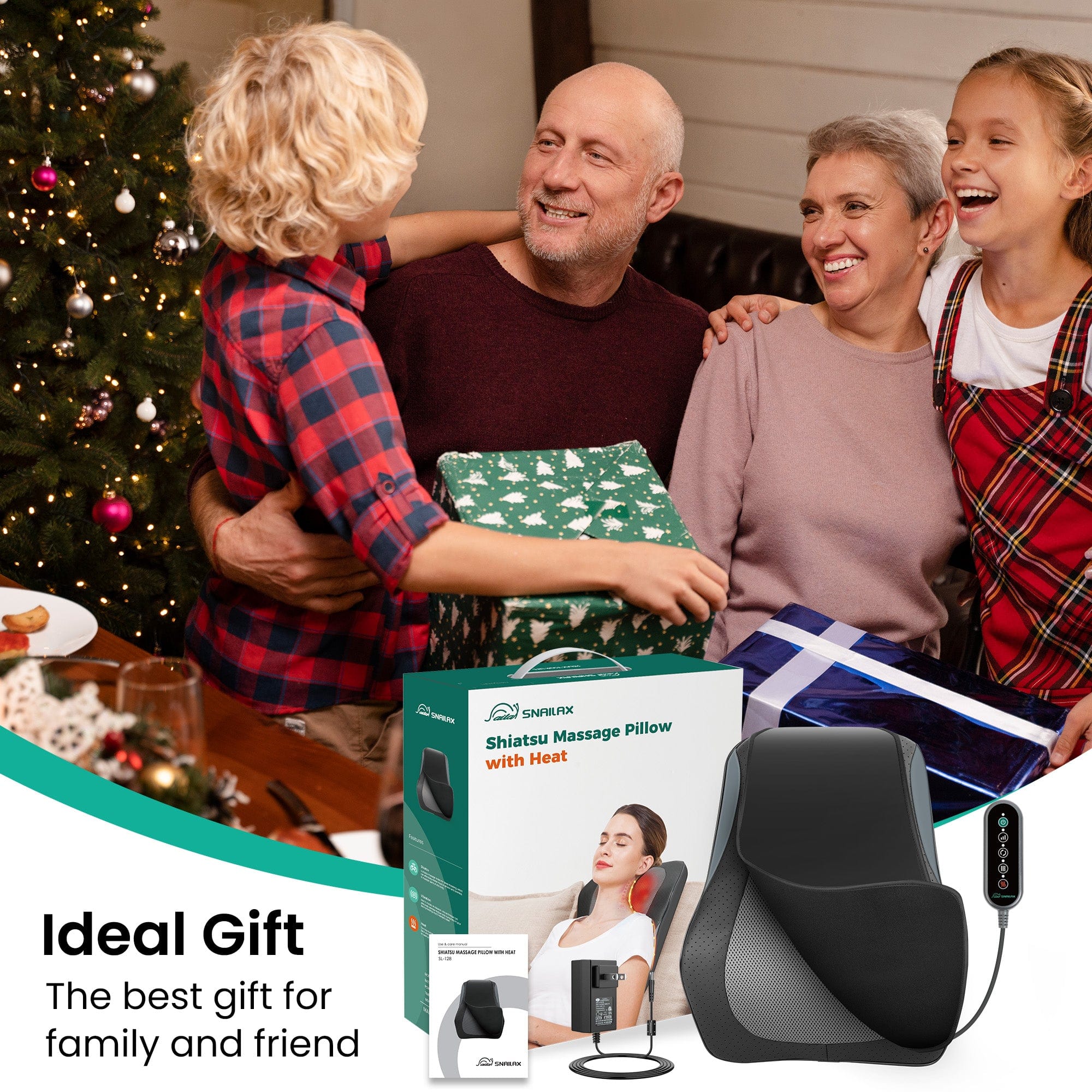 Shiatsu Lower Back Massager with Heat - Neck & Shoulder