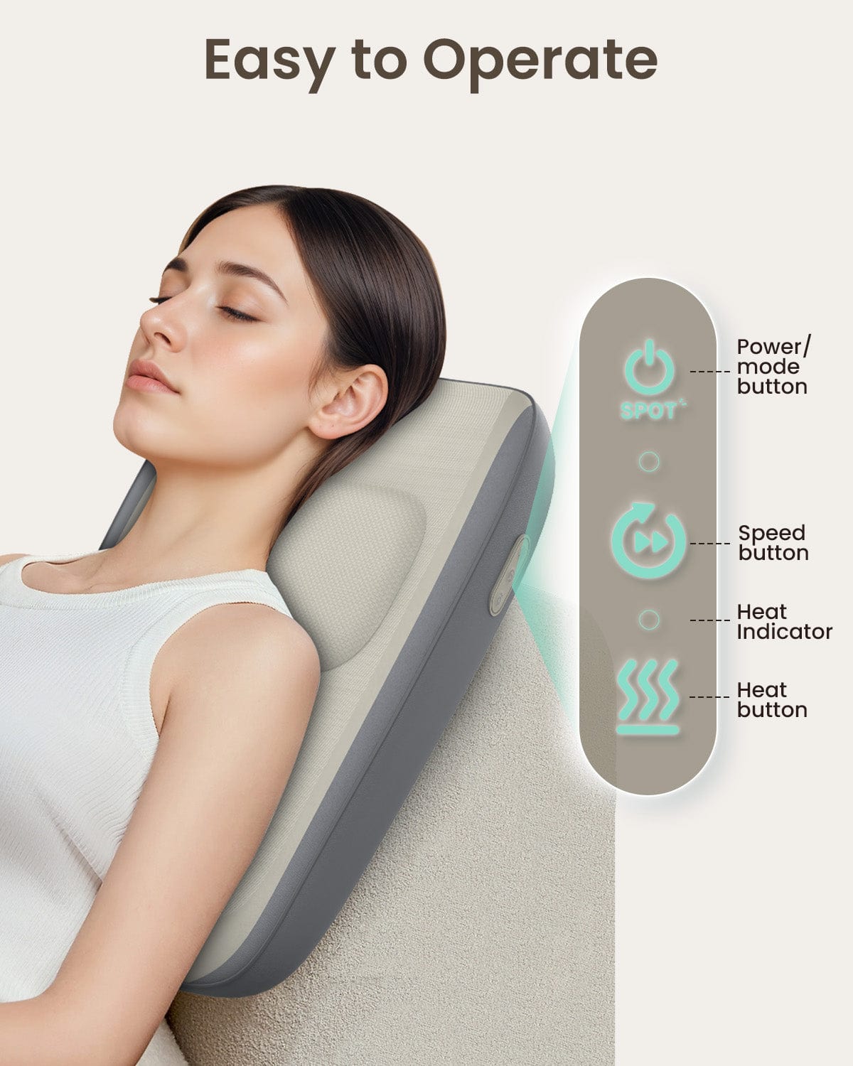 Snailax Lumbar Support & Massager Snailax Shiatsu Neck and Back Massager with Heat, Back Massager for Back Pain Deep Tissue, Massager for Neck and Back, Kneading Back Massage Pillow, Gifts SL-146