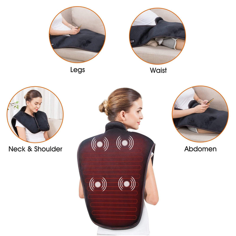 SNAILAX Massage Mat Heating Pads for Neck and Shoulders  - 661B