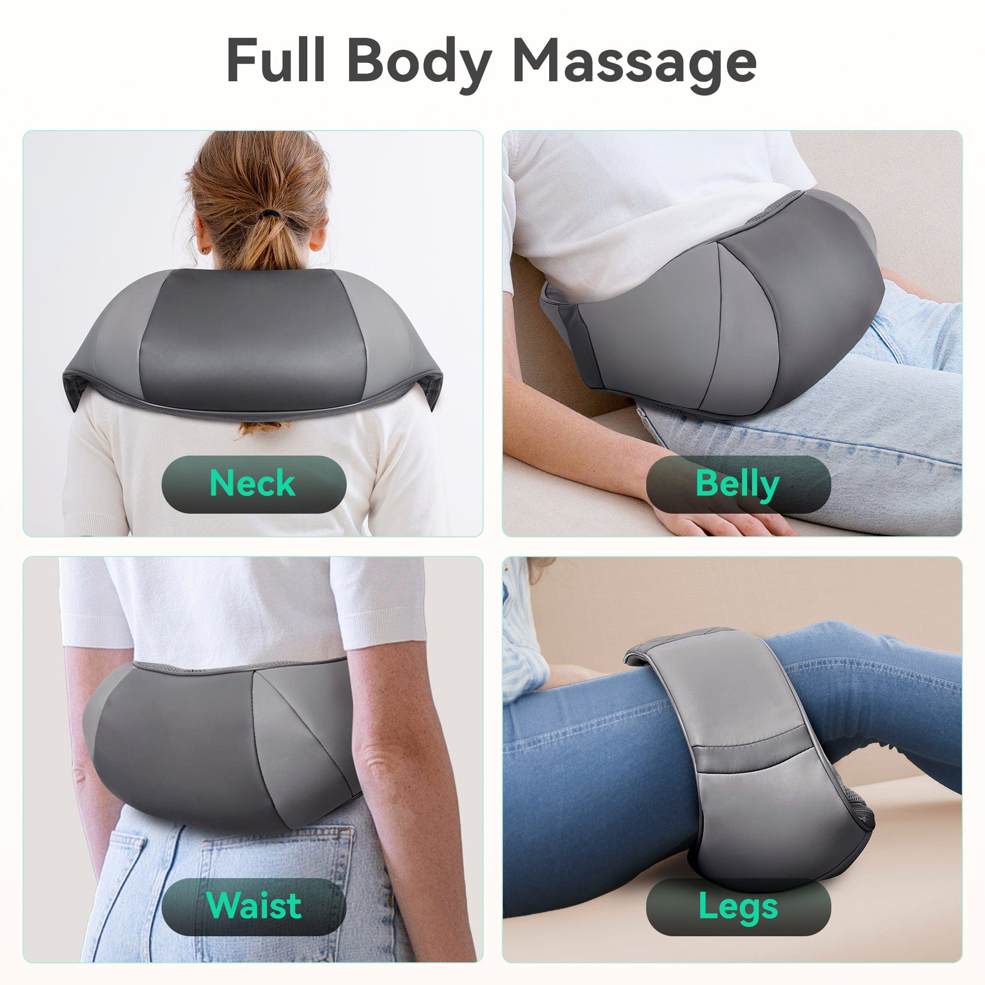 Snailax Neck Massager Snailax Shiatsu Neck and Shoulder Massager with Soothing Heat, Pillow Massage Pillow with Deep Kneading - 632U