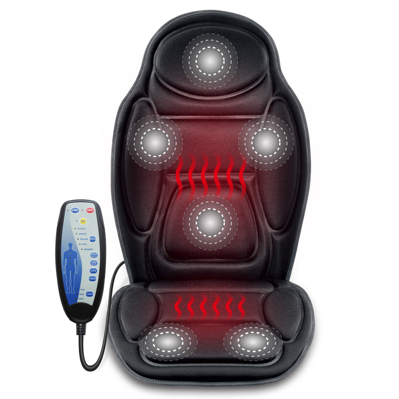 Snailax Massage Seat Cushion - Back Massager with Heat - 262A