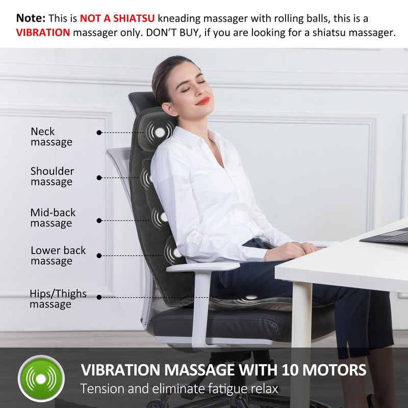 Massage Seat Cushion with Memory Foam  Buy our Snailax Vibration Massage Seat  Cushion at Snailax