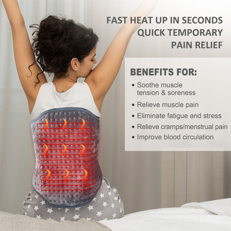 Snailax Heating Pad for Back Pain Relief -KH-019F3-2