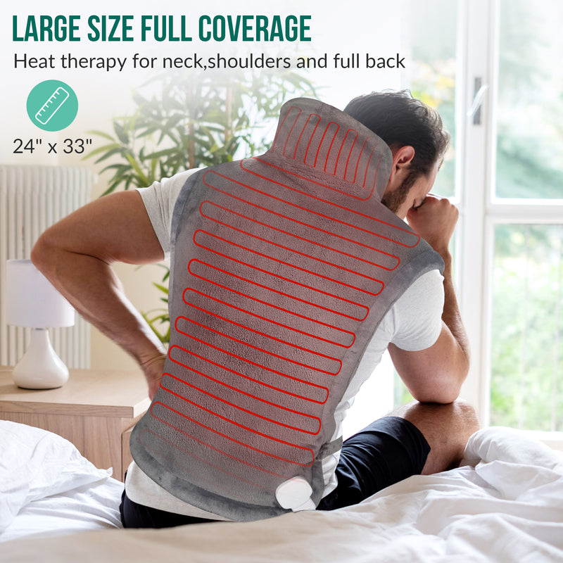 Heating Pad for Back Pain Relief, Snailax Electric Large Heating Pad for Neck and Shoulders--KH-019SHF2
