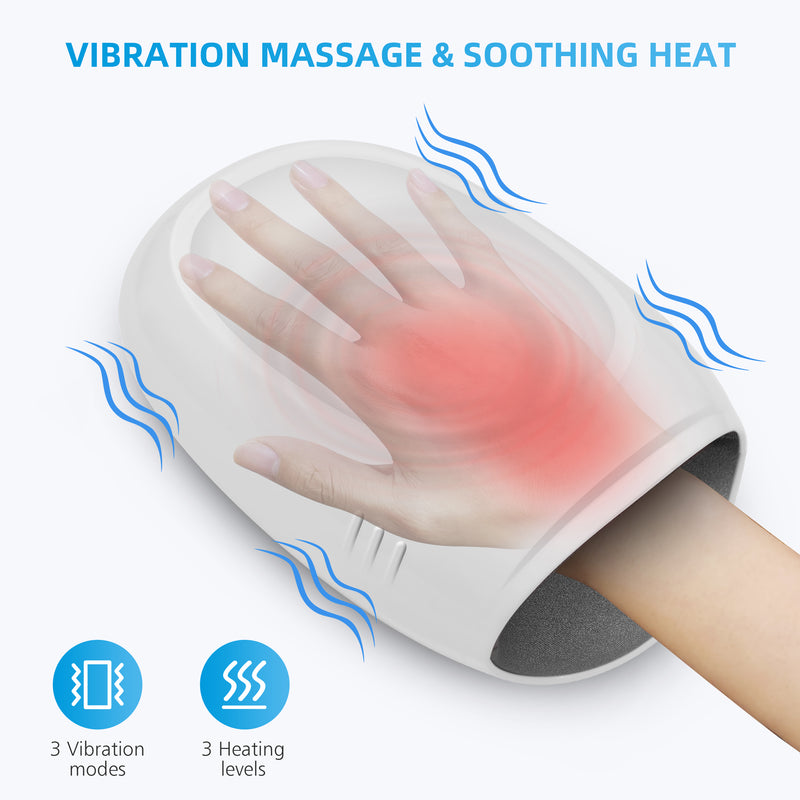 Snailax Wireless Hand Massager with Heat and Compression, Vibration Hand  Massager Machine for Pain Relief, White 
