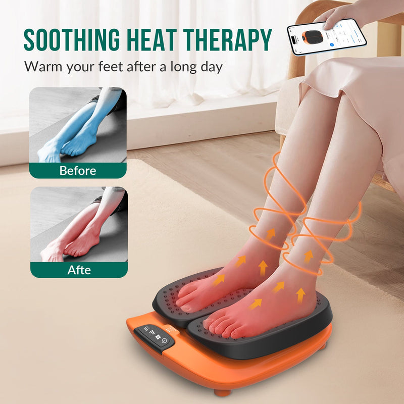 Snailax Vibration Foot Massager with Heat, App Control, Adjustable Vibration Electric Foot Massager --591-APP