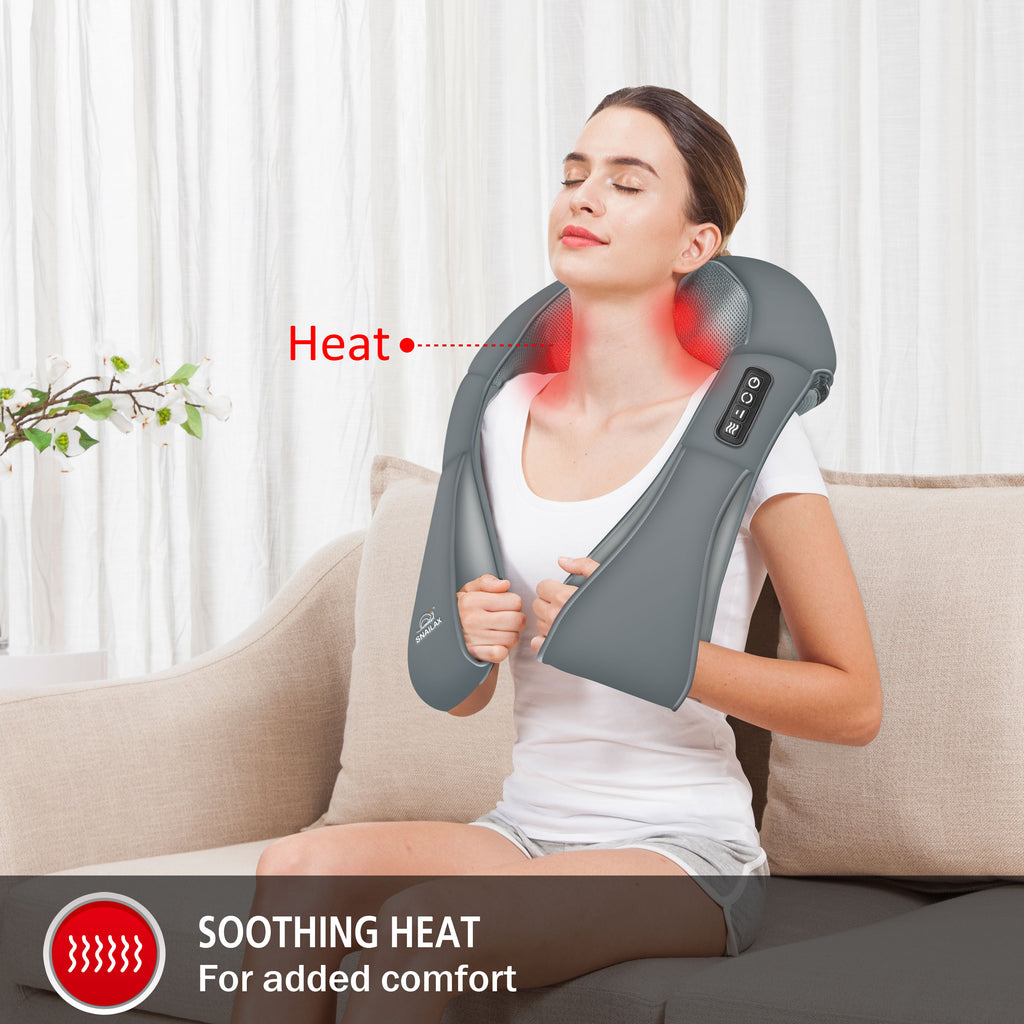 Neck and Back Massager with Soothing Heat,Shiatsu Shoulder