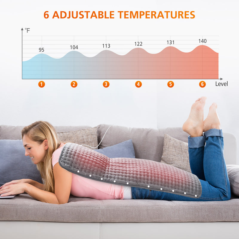 2-in-1 Foot Warmer & Heating Pad for Back Pain,6 Temperature Settings & Auto Shut Off -KH-019F8