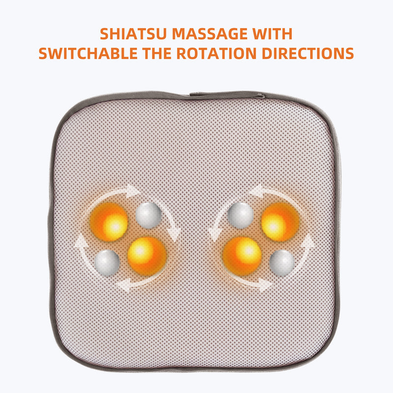 Snailax 2-in-1 Shiatsu Foot and Back Massager with Heat -- 522SG