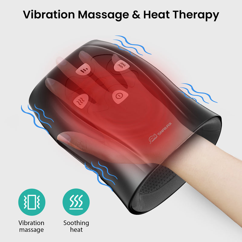 Snailax Hand Massager with Heat,Wireless Hand Massager for Arthristis, Carpal Tunnel, Finger Numbness--SL-489B