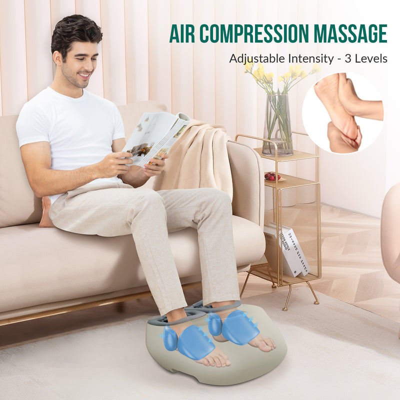 Snailax Shiatsu Foot Massager Machine with Heat SIZE 12 (Grey)--SLY-527G