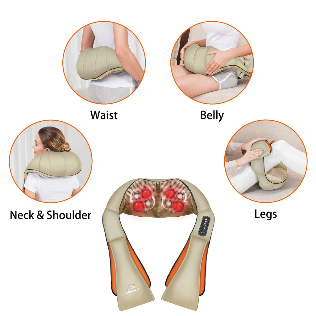Snailax Shiatsu Neck and Shoulder Massager - Back Massager with