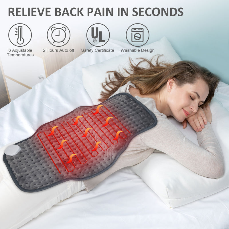 Snailax Heating Pad for Back Pain Relief -KH-019F3-2