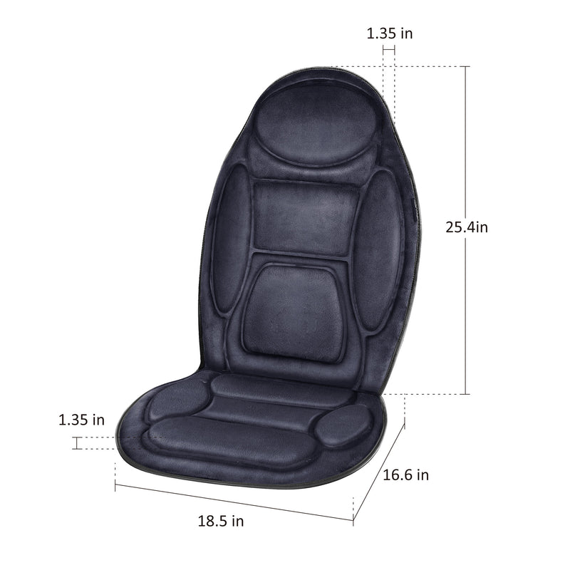 Snailax Memory Foam Vibration Massage Seat Cushion, Back Massage Pad with Heat -- 262MG