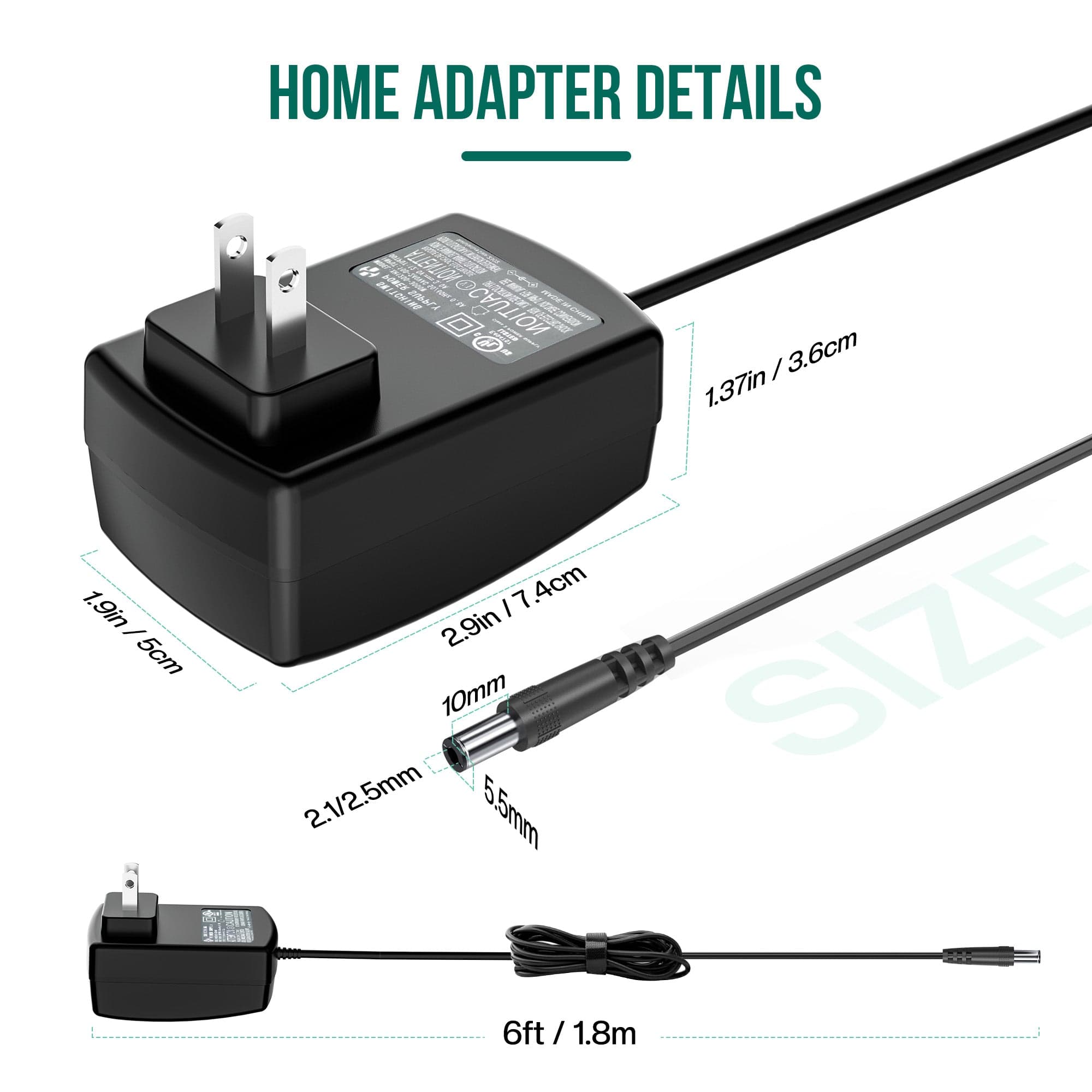 Snailax Adapter Charger USA Snailax 12V 3A Power Supply Adapter, Home Adapter, Low Voltage Devices--SL-8216