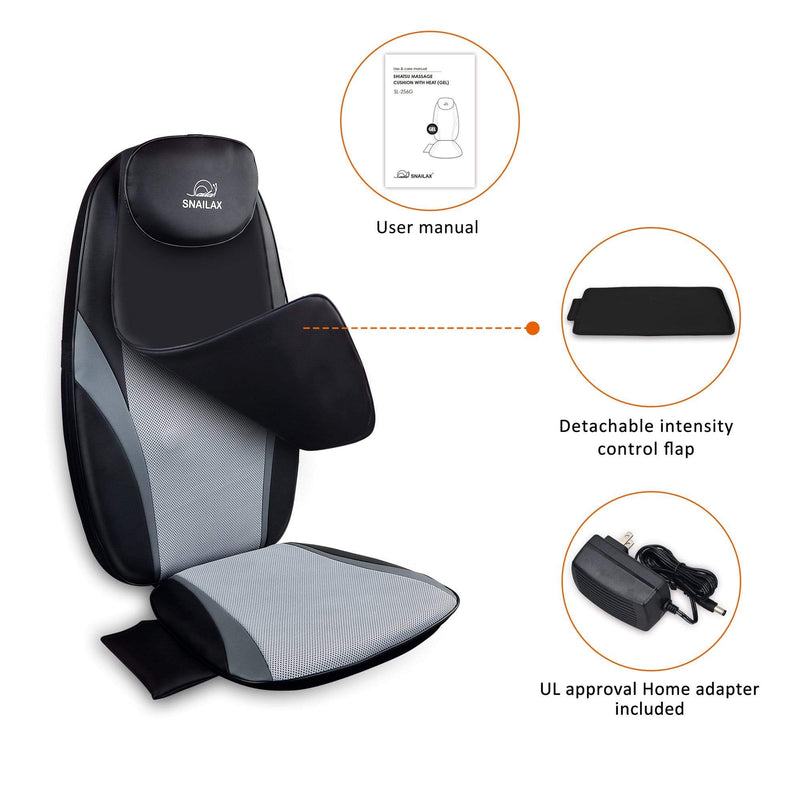 Shiatsu Massaging Cushion with Heat  Purchase a Shiatsu Kneading Back  Massage Cushion - Snailax