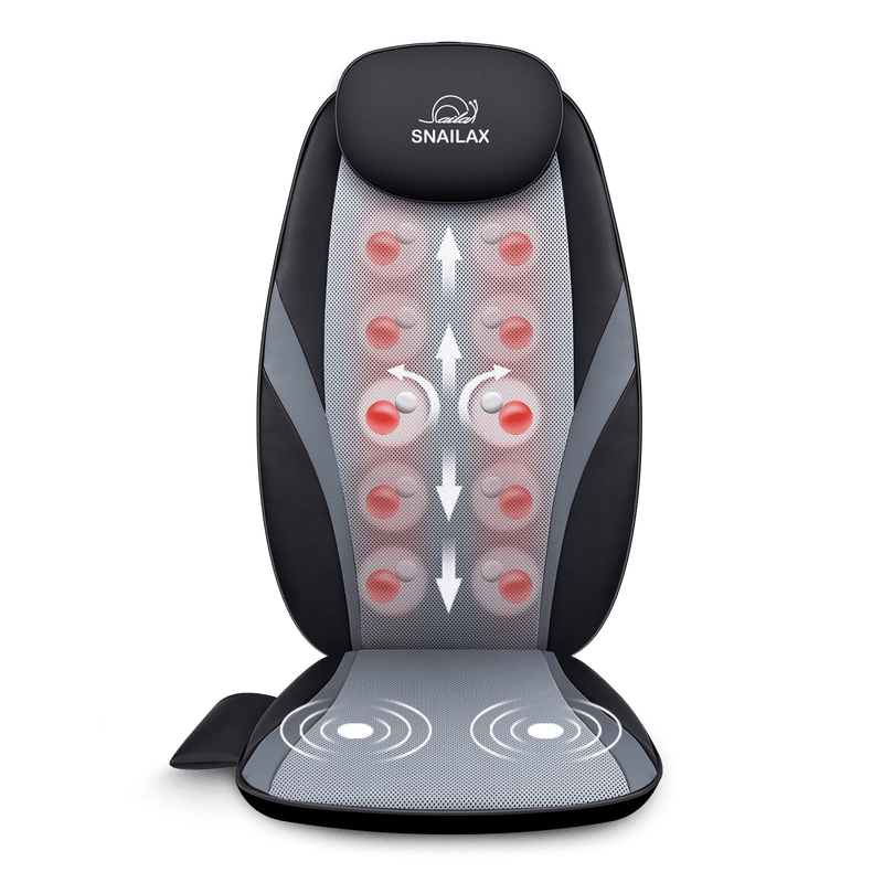 Snailax Shiatsu Neck and Shoulder Massager, Back Massager with Heat (Gray)