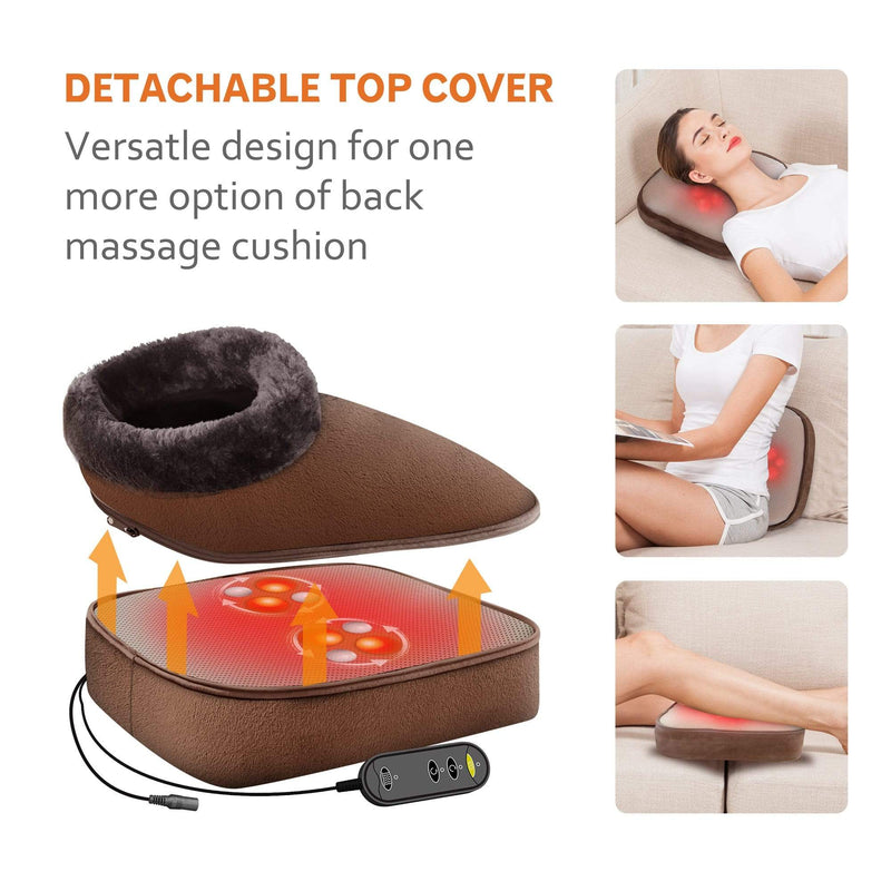 SNAILAX Foot massager 2-in-1 Kneading design Feet & Back Shiatsu Massager - 522SP