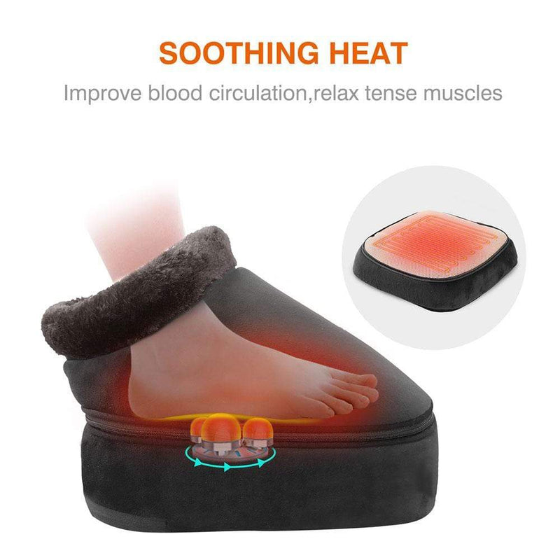 ModSavy Foot Massager Machine with Heat, 2-in-1 Foot Warmer Back