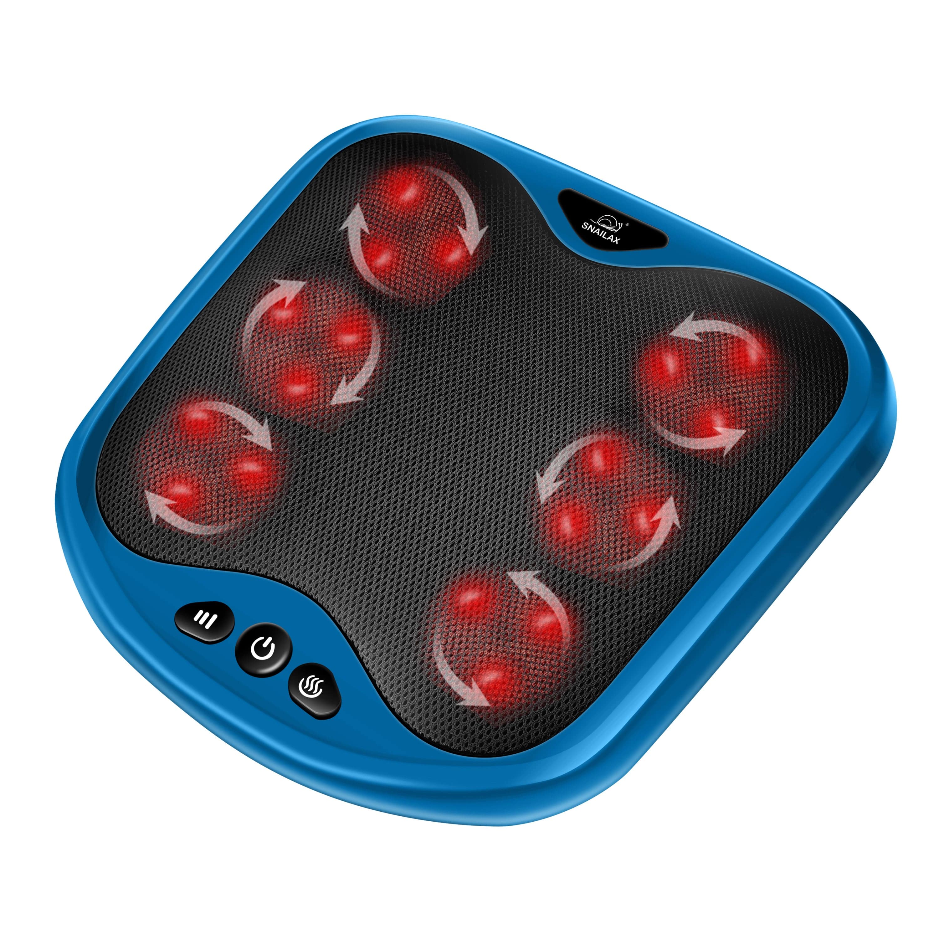 Snailax Foot massager SL-593 (Basic) / Blue Snailax Shiatsu Foot Massager with Heat, FSA HSA Eligible, Washable Cover Kneading Foot & Back Massager, Heated Foot Warmer - 593