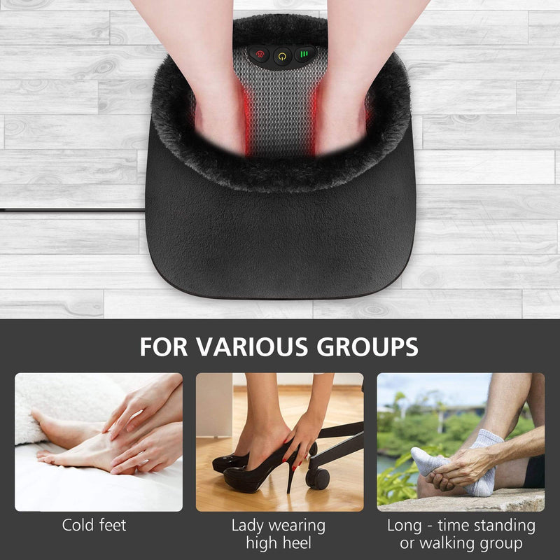 Snailax® Snailax Shiatsu Foot Massager with Heat & Foot warmer with  Washable Cover - 593G