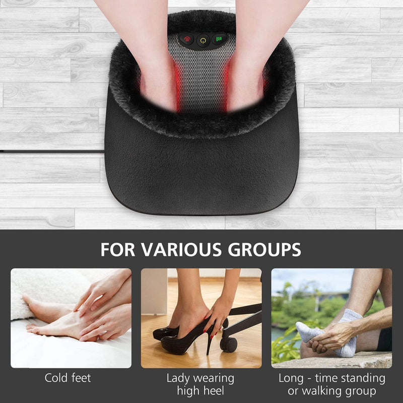 SNAILAX Foot massager Snailax Shiatsu Foot Massager with Heat & Foot warmer with Washable Cover - 593G