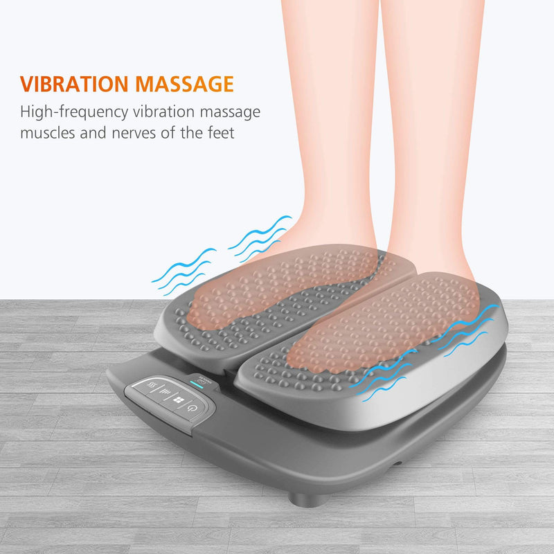 SNAILAX Foot massager Vibration Foot Massager with Heat and Washable Cover - 591