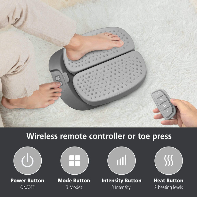 SNAILAX Foot massager Vibration Foot Massager with Heat and Washable Cover - 591