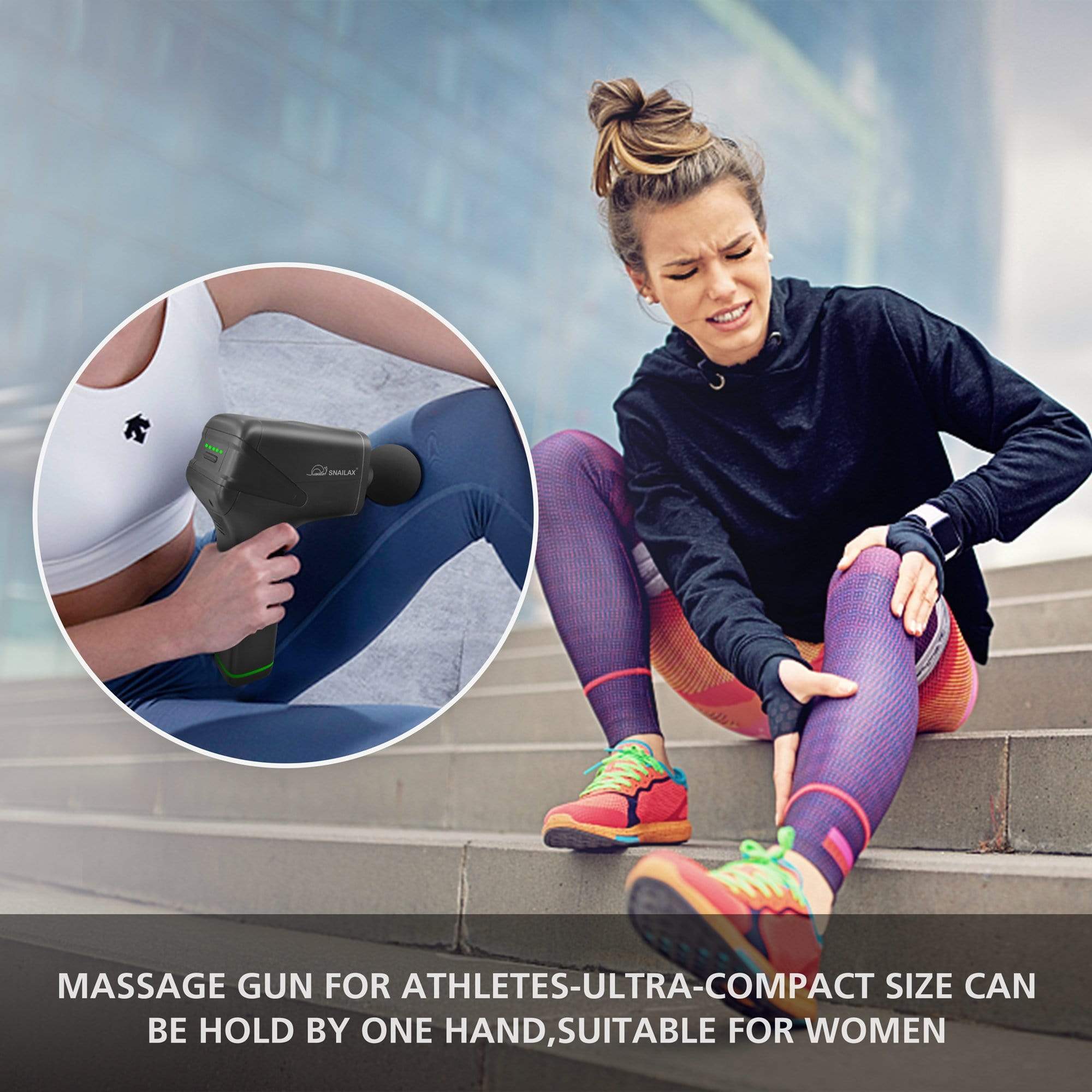 SNAILAX Handheld Cordless Massage Gun with Deep Tissue Percussion  - 491