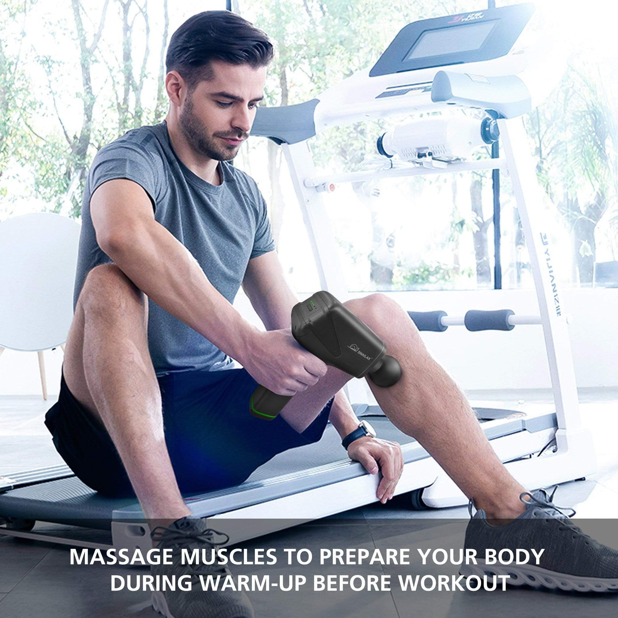 SNAILAX Handheld Cordless Massage Gun with Deep Tissue Percussion  - 491