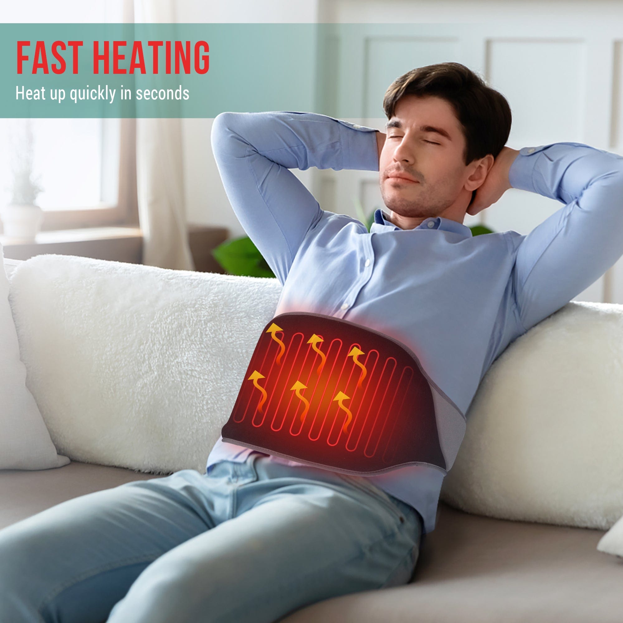 Snailax Lumbar Support & Massager Snailax Heating Pad for Back Pain Relief, Vibrating Back Massager with Heat - 6213