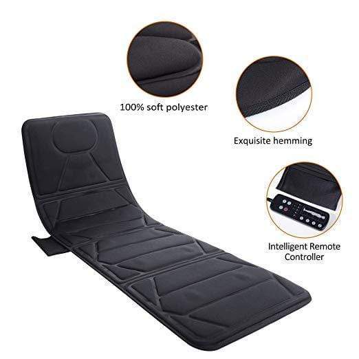Snailax Vibrating Massage Mat with heat,Full Body Massager for Neck and Back, leg, thighs - 391S - Black Snailax Vibrating Massage Mat with heat,Full Body Massager for Neck and Back, leg, thighs - 391S - Black