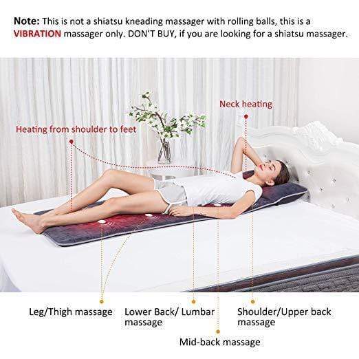 Snailax Massage Mat, Memory Foam-10 Motors with Heat-363M Snailax Massage Mat, Memory Foam-10 Motors with Heat-363M