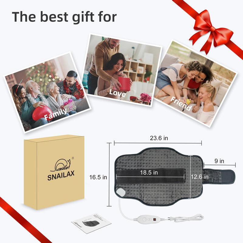 Snailax Massage Mat Snailax Heating Pad for Back Pain Relief - KH-019F3-2