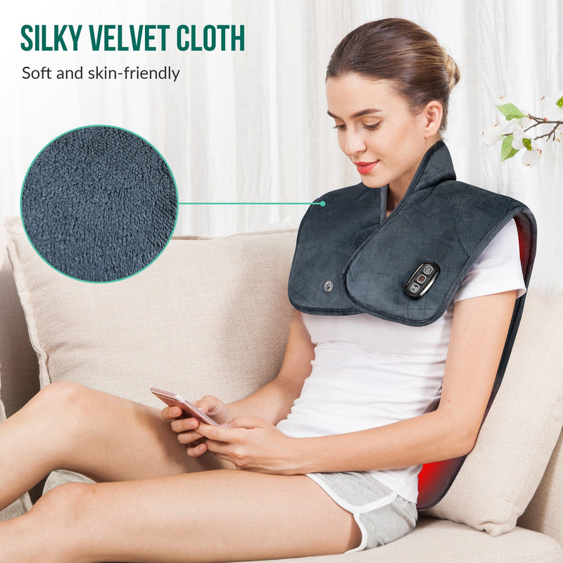 Snailax Massage Mat Snailax Heating Pad for Back Pain Relief, Large Heat Pads for Cramps, Neck and Shoulders - 661