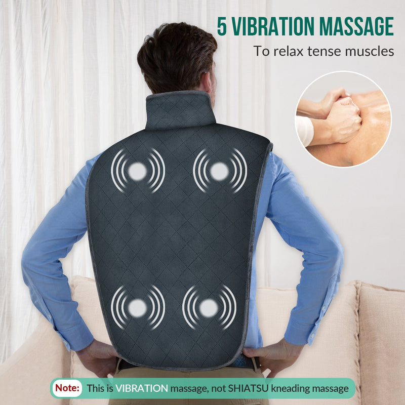 Snailax Massage Mat Snailax Heating Pad for Back Pain Relief, Large Heat Pads for Cramps, Neck and Shoulders - 661