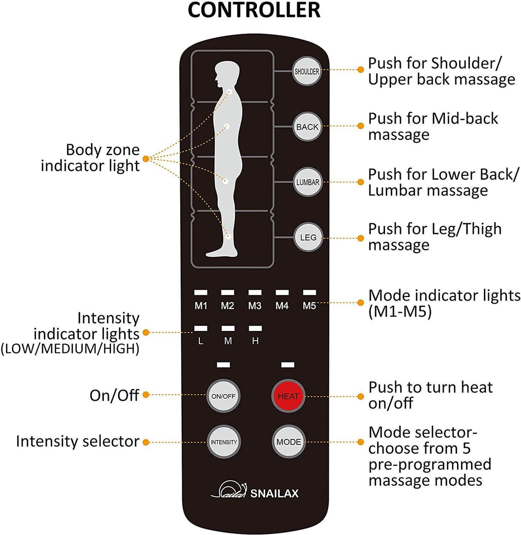 Full Body Massage Pad with Remote and Heat