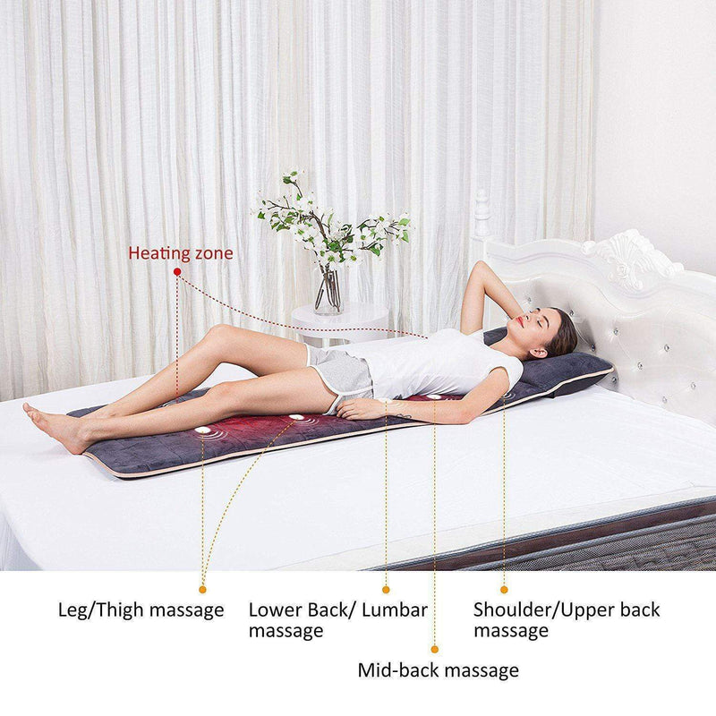 SNAILAX Massage Mat Vibration Massage Mat with 10 Vibrating Motors & Heat - 363