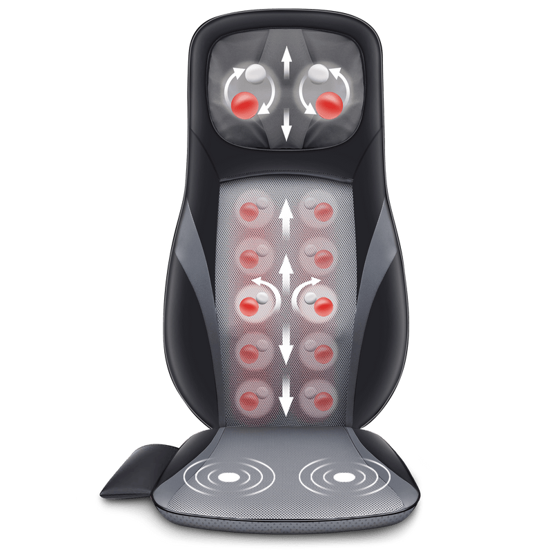 Snailax Shiatsu Deep Kneading Back Massage Cushion-Chair Massager with Heat, Father's Day Gift for Dad, Size: One size, Gray