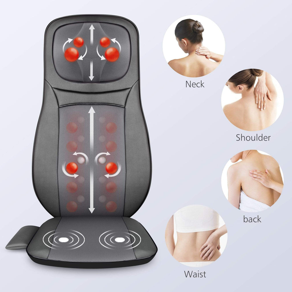 Shiatsu Neck & Back Massager with Heat, Rolling Massager, Massage Chair pad  - 233