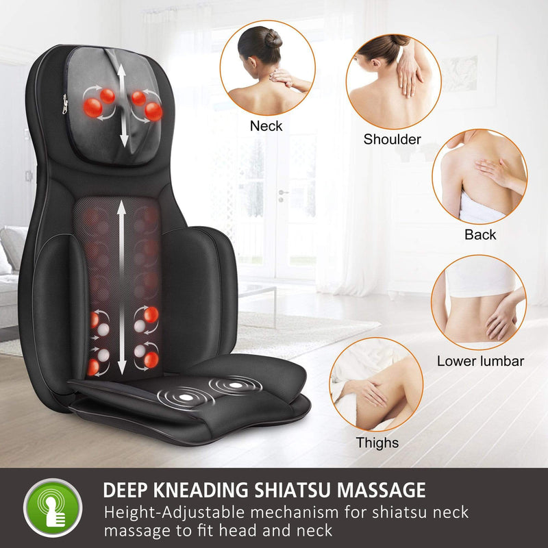 TRAKK Shiatsu Back and Neck Shoulder Heated Full Body Massager