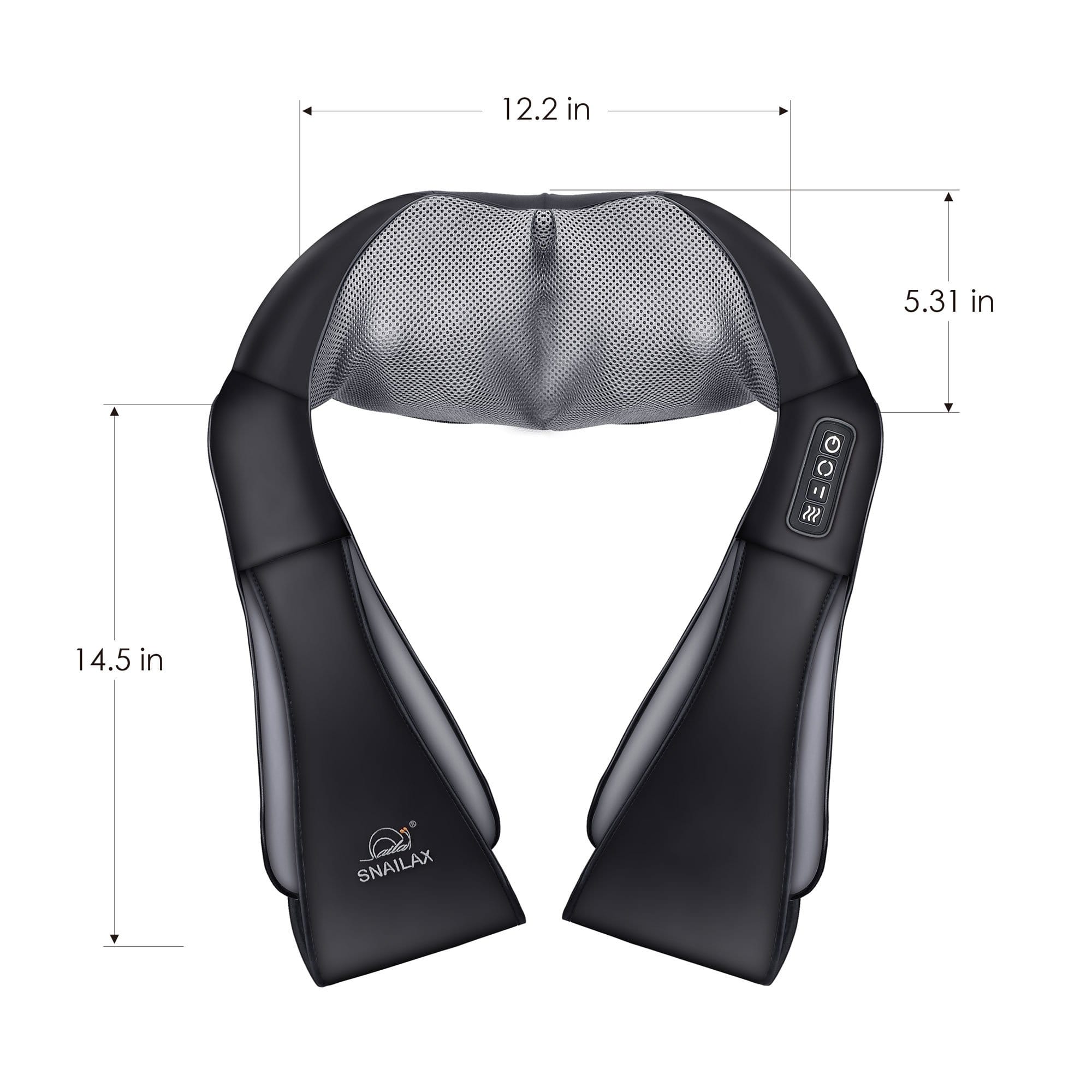 SNAILAX Neck Massager Portable & Cordless Shiatsu Neck Massager Pillow with Heat - 632NC