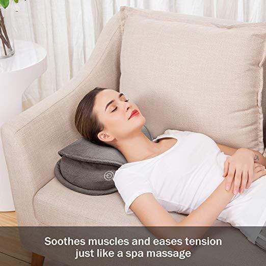 SNAILAX Neck Massager Shiatsu Heated Massage Pillow for Home, Car, Office - 619